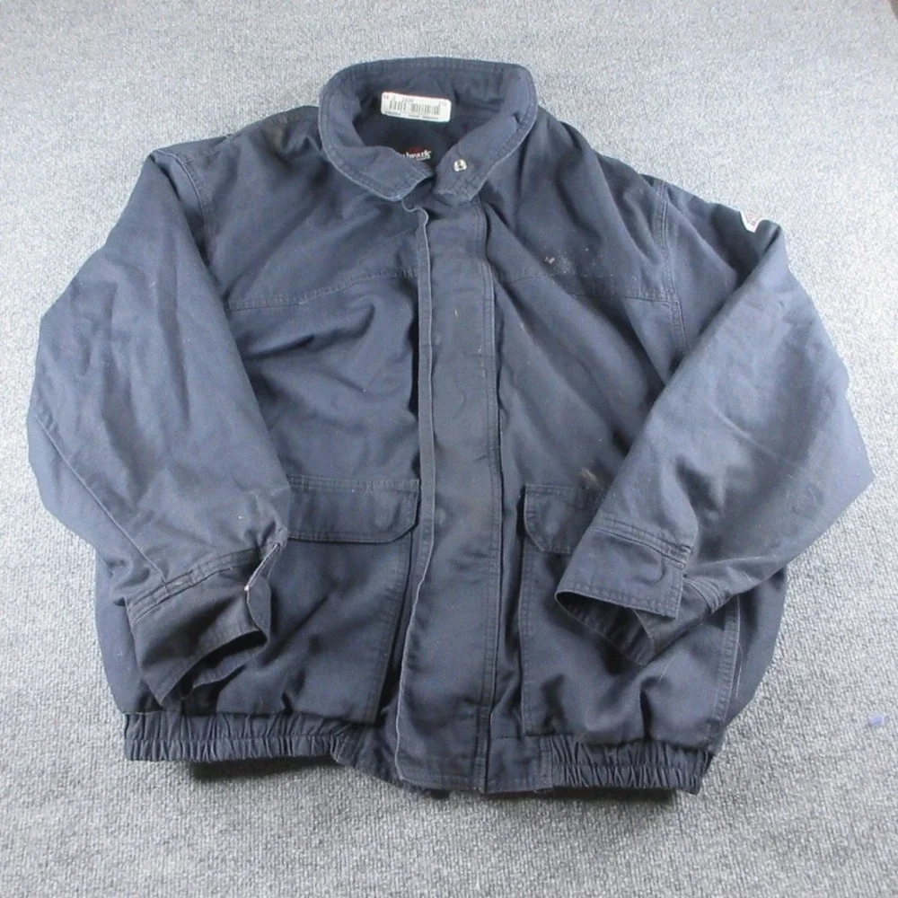 Bulwark FR Excel Jacket Mens 3XL Blue Full Zip Flame Resistant Workwear